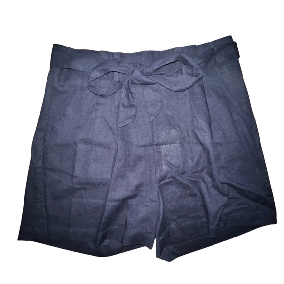 Cotton Bleu Women's Navy Tie-Waist Shorts - Size M - Picture 1 of 8
